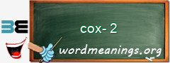 WordMeaning blackboard for cox-2